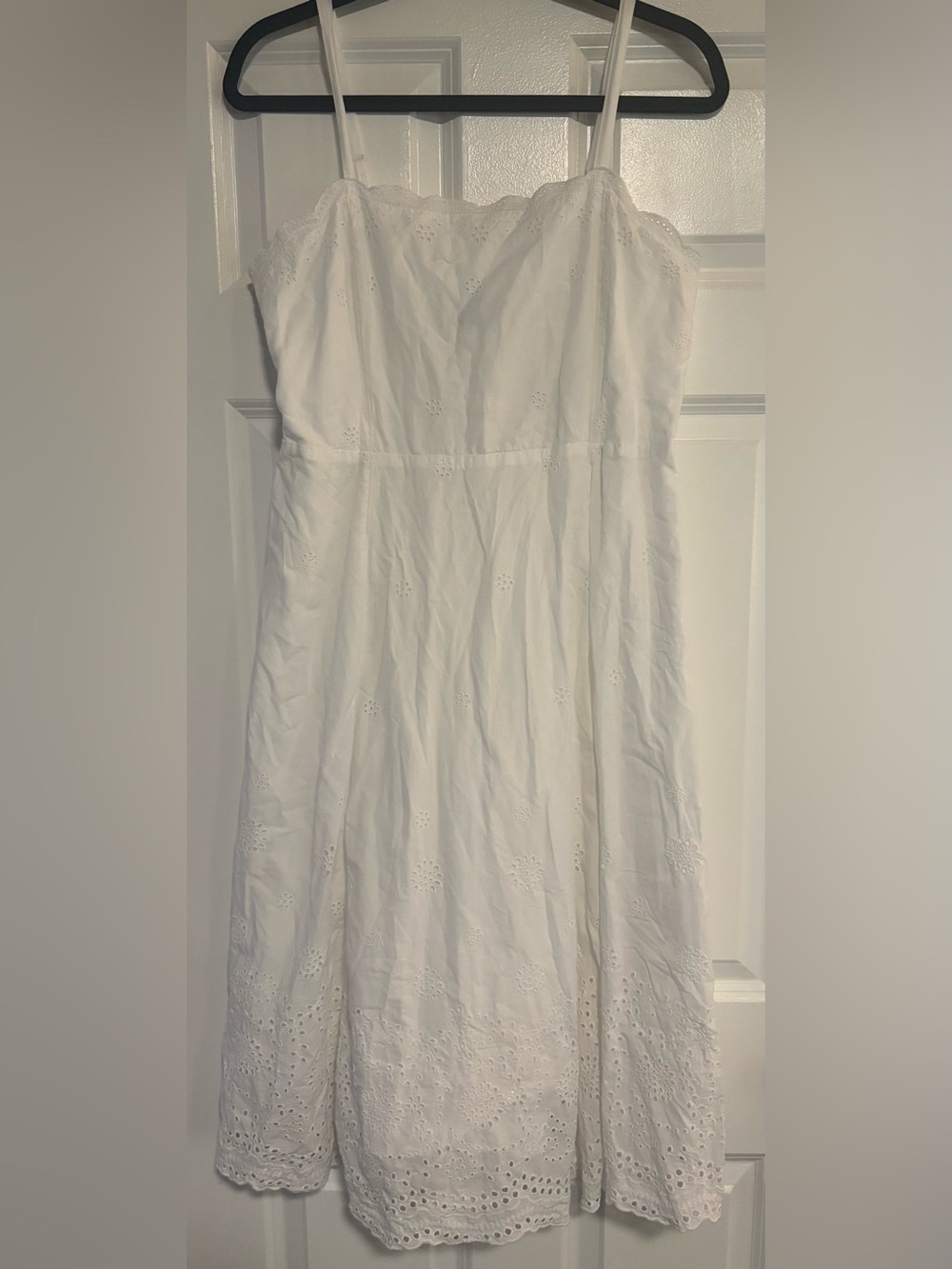 Gap White Eyelet Sundress with Adjustable Straps, size 10